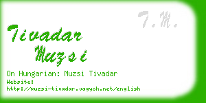 tivadar muzsi business card